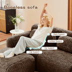 Modular Plush Sectional Sofa - Anti-Slip, No Assembly.
