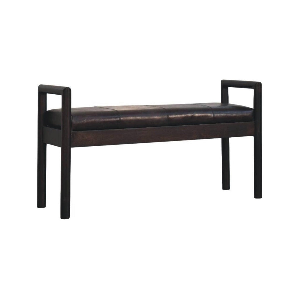 Solid Wood Gridline Bench for Modern Spaces.