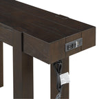 Rustic Console Table with Power Outlet and Hidden Drawer.