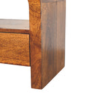 Darcy Chestnut Nightstand with Drawer and open shelf