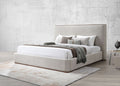 Orane Gray Linen Queen Size Upholstered Platform Bed