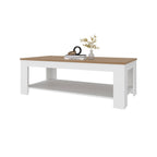 Modern Rectangular Coffee Table with Lower Shelf.
