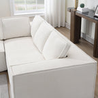 Minimalist Modular Sectional Sofa with Wrinkle-Resistant Fabric.