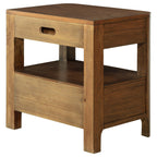 Walnut Nightstand with Hidden Storage - Verona Style.