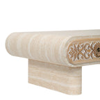 Rounded Edge Coffee Table with Drawer for Living Room.