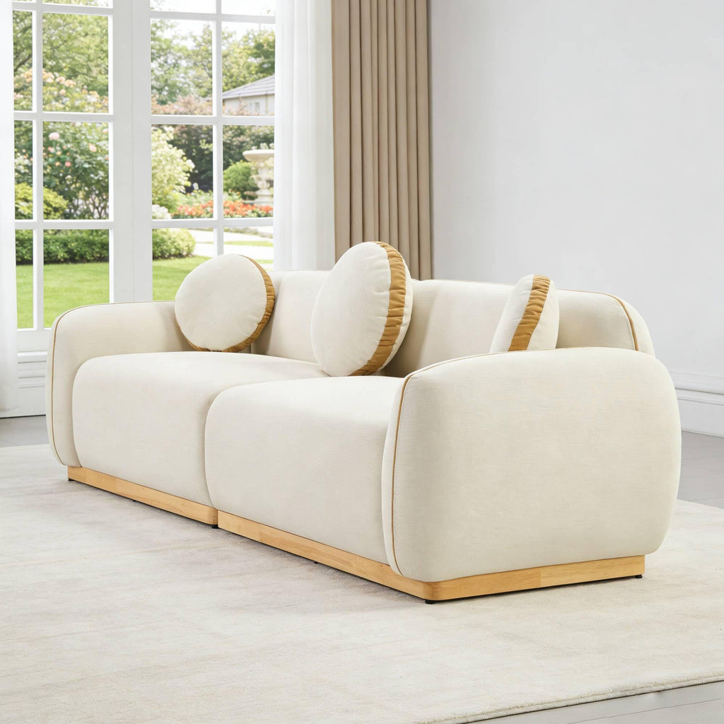 90.94'' Modern Sofa Set for Living Room with Pillows.