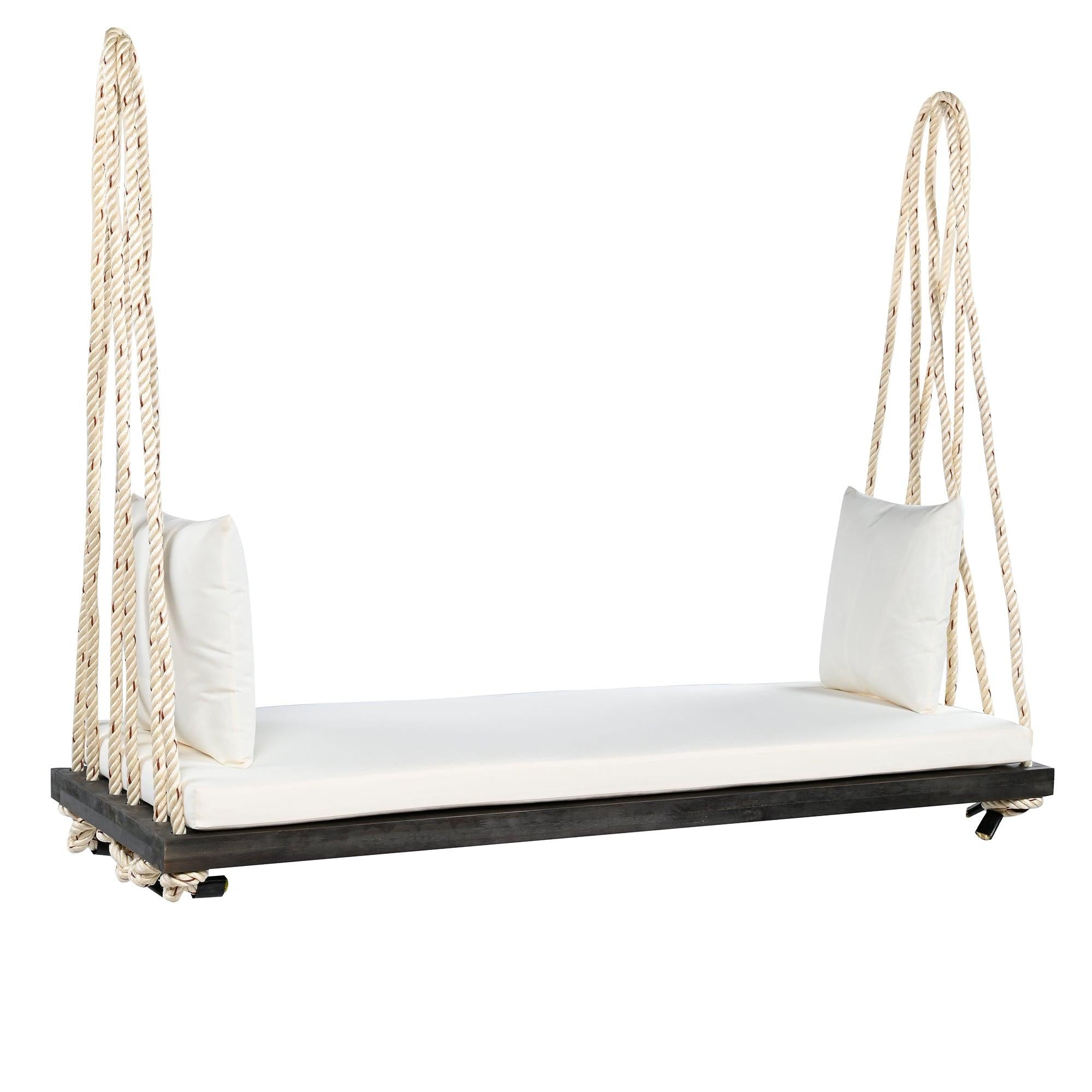 TOPMAX Wooden Swing Chair for Garden and Patio.