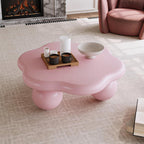 Pink Cloud Shaped Coffee Table for Small Spaces.