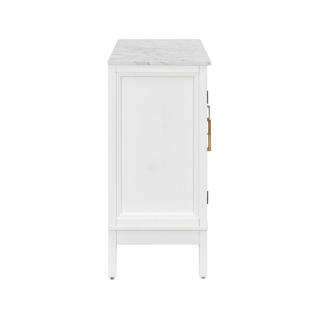 Storage Cabinet for Entrance - Large White Cabinet with 3 Doors.