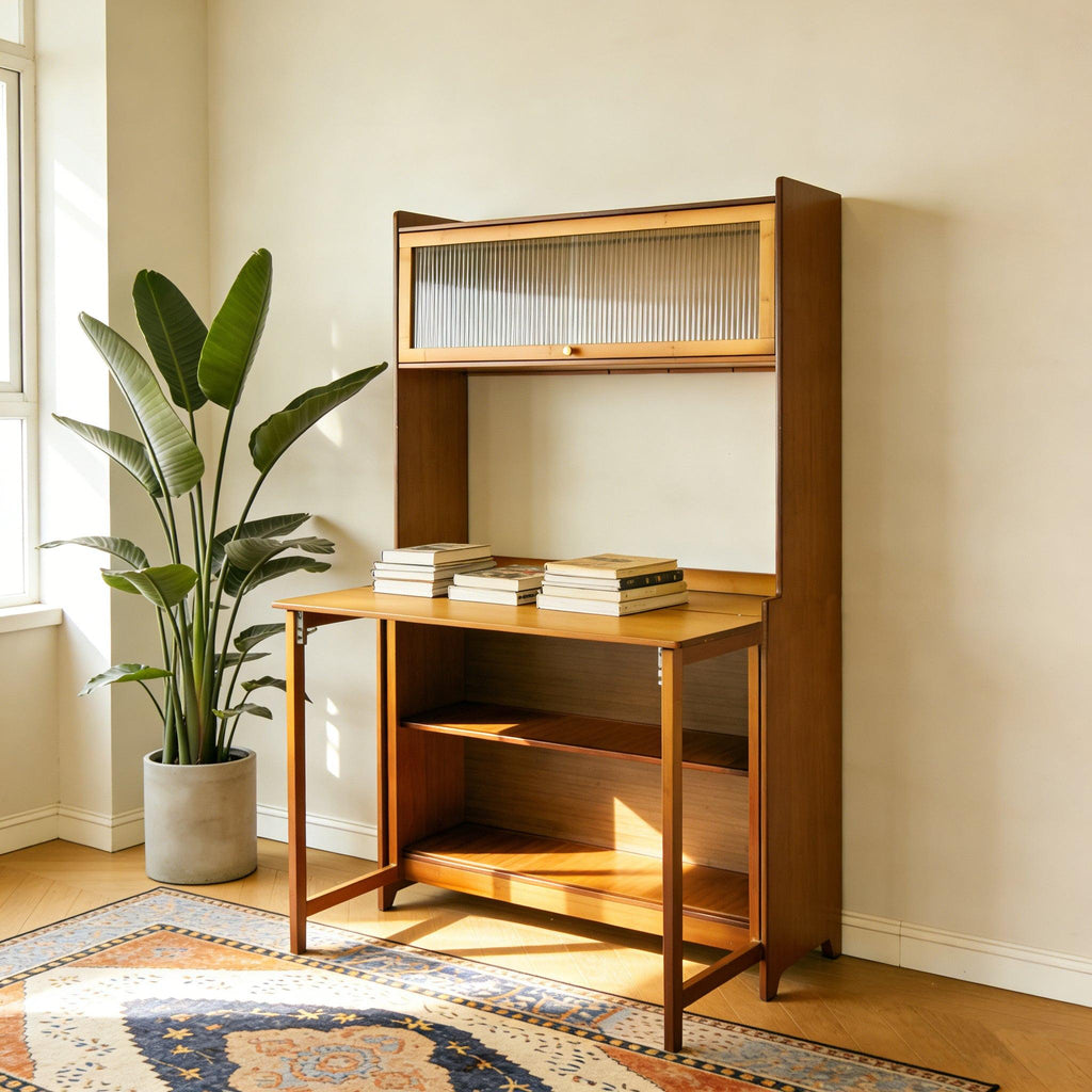 Bamboo Folding Table for Home Office - Multi-Functional Design.