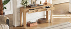 TREXM Rustic Console Table with Drawers for Entryway & Living Room.