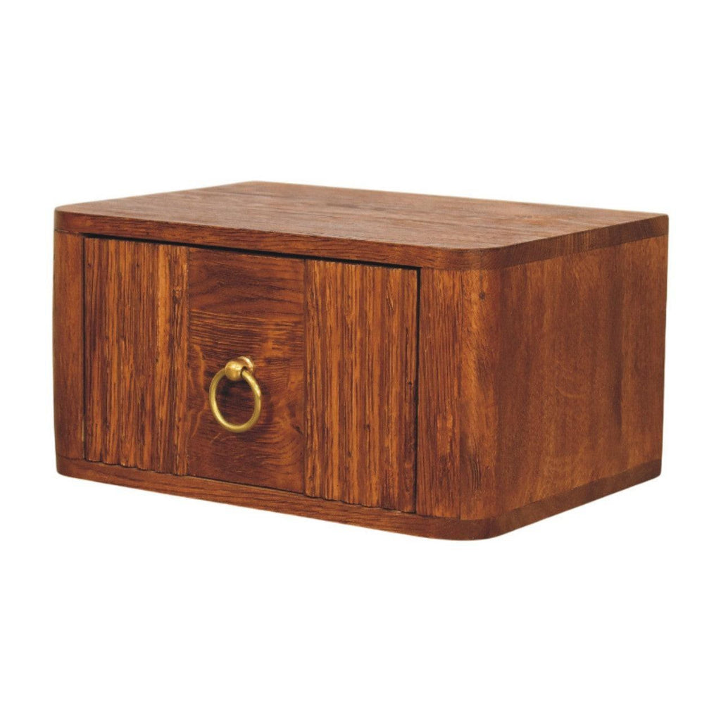 Solid Wood Aurelia Wall Bedside Table for Bedroom.