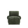 Verandah Chenille Lounge Chair in Olive Green