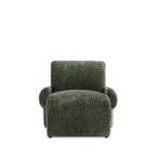Verandah Chenille Lounge Chair in Olive Green