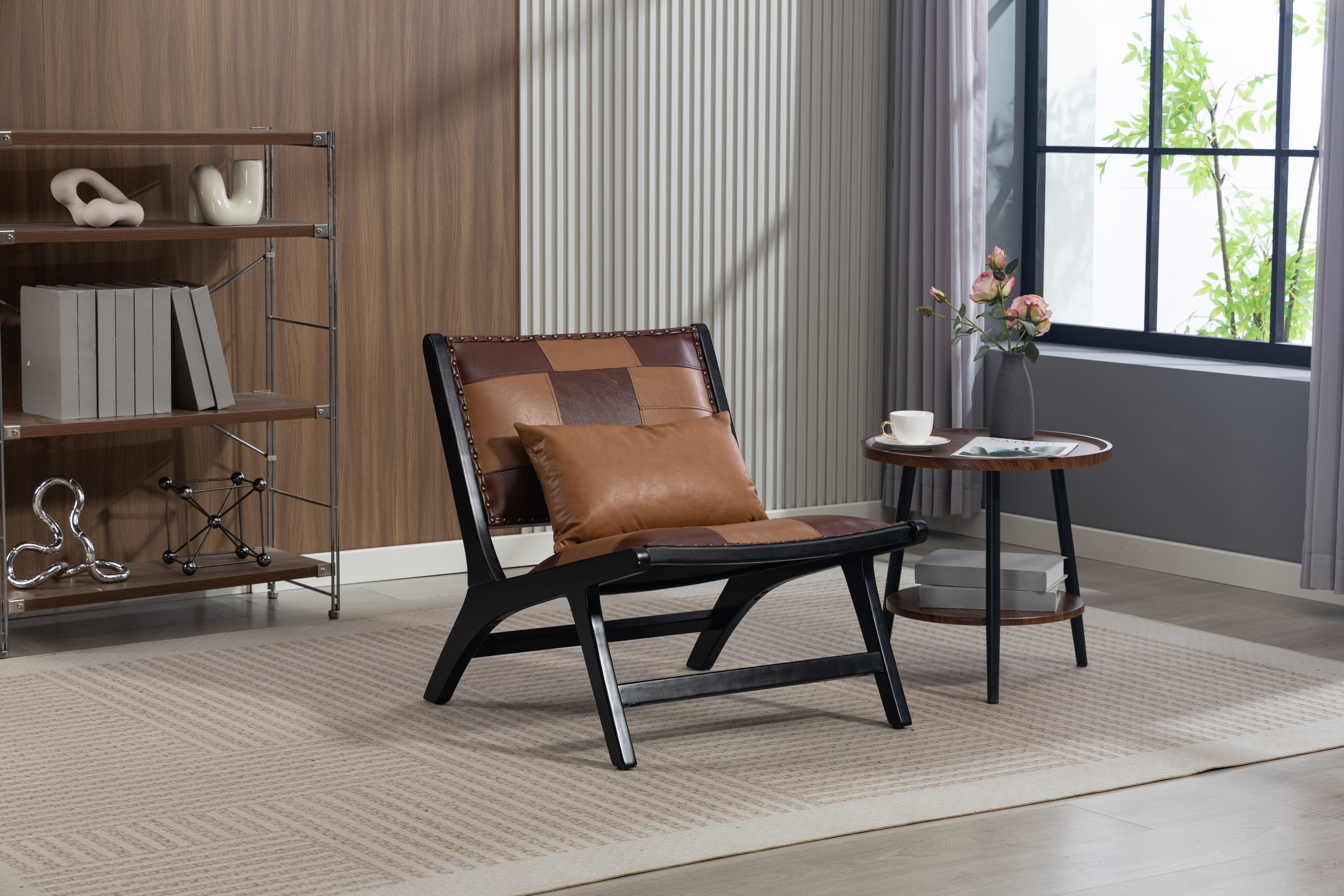 Modern Boho Accent Chairs for Living Room,Mid Century Lounge Chair,Side Chair Indoor