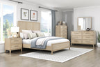 Light Brown Nightstand with 2 Drawers for Bedroom.