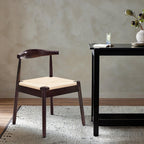 Mid-Century Modern Dining Chairs Set of 2 with Oak Frame.