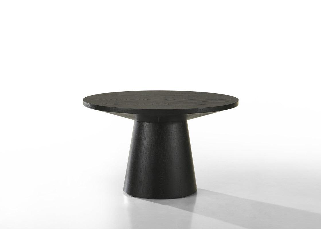 Jacopo Round Black Coffee Table - 29' with Pedestal Base.
