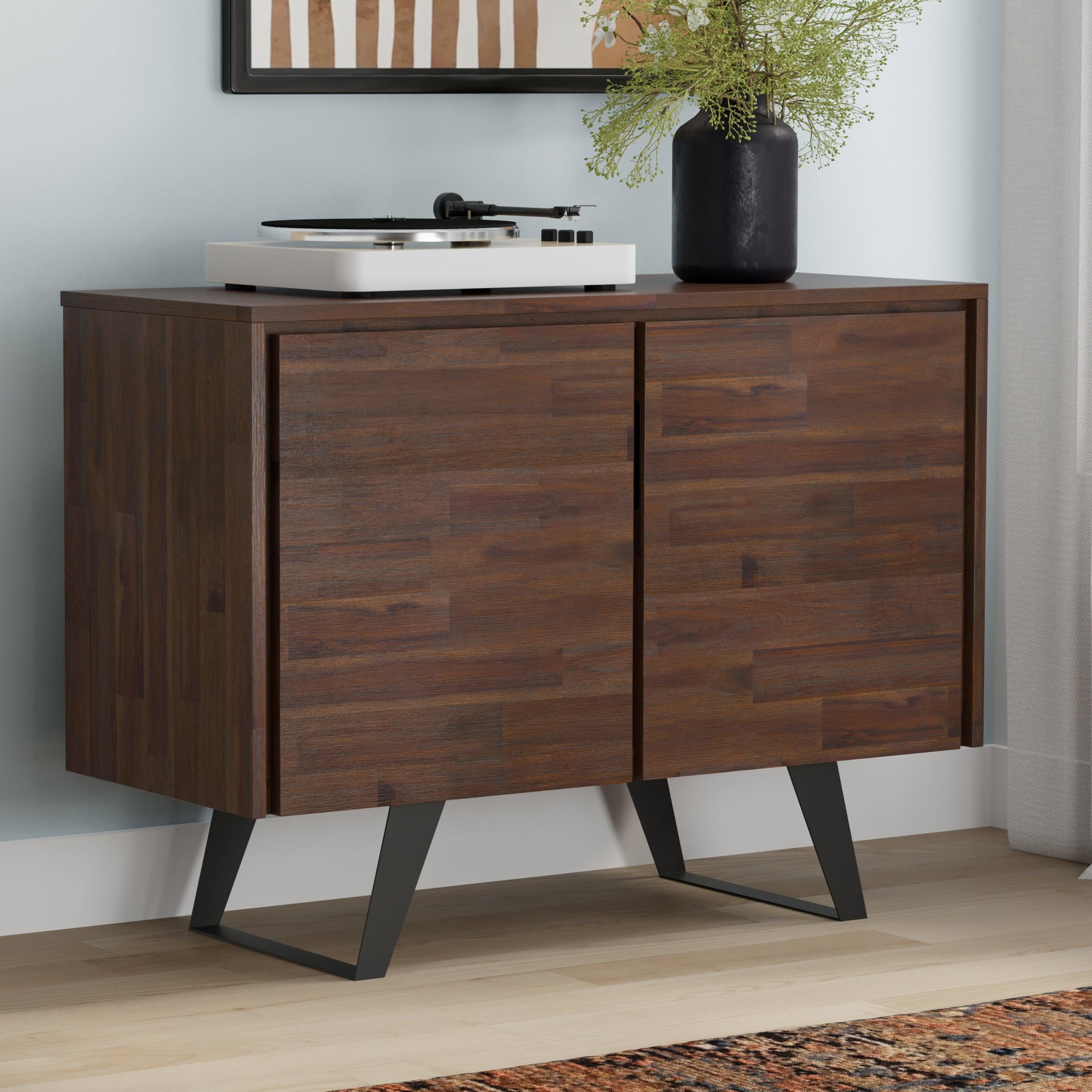 Acacia Wood Sideboard Buffet - Lowry 2 Door Storage.