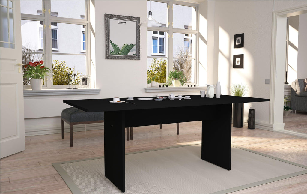 Black Dining Table - Seats 6.