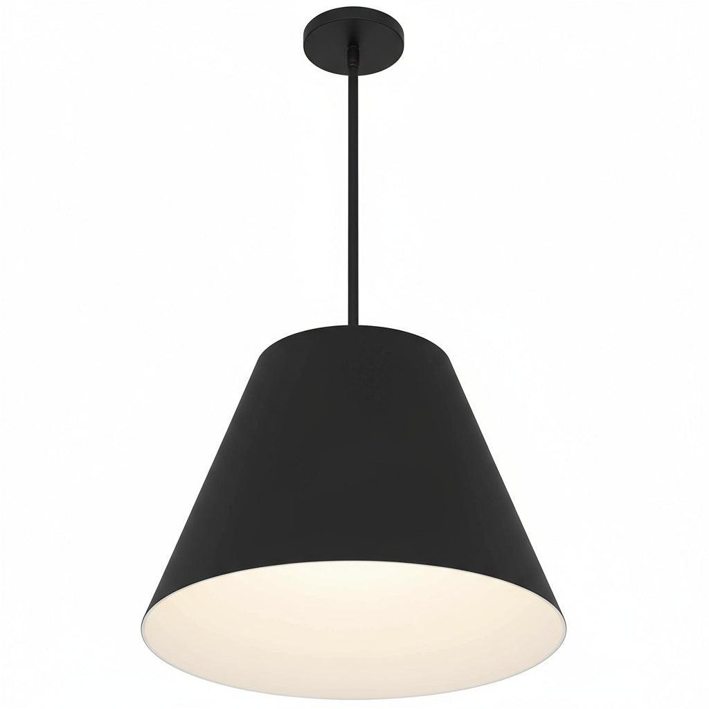 16 inch Diameter Integrated LED Black Pendant.