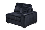 Modular Sectional Sofa Set with USB - Contemporary Black Design.
