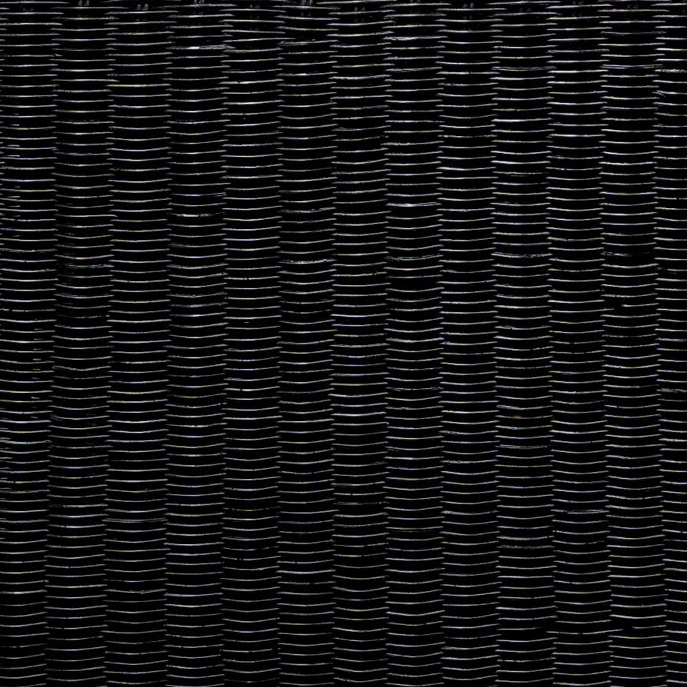 Close-up of black woven rattan texture on the Square End Table, emphasizing its detailed craftsmanship and durable material.