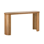 Vintage Beaded Console Table with Reversible Curved Legs.