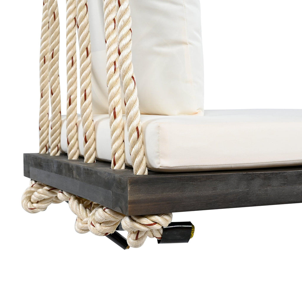 TOPMAX Wooden Swing Chair for Garden and Patio.