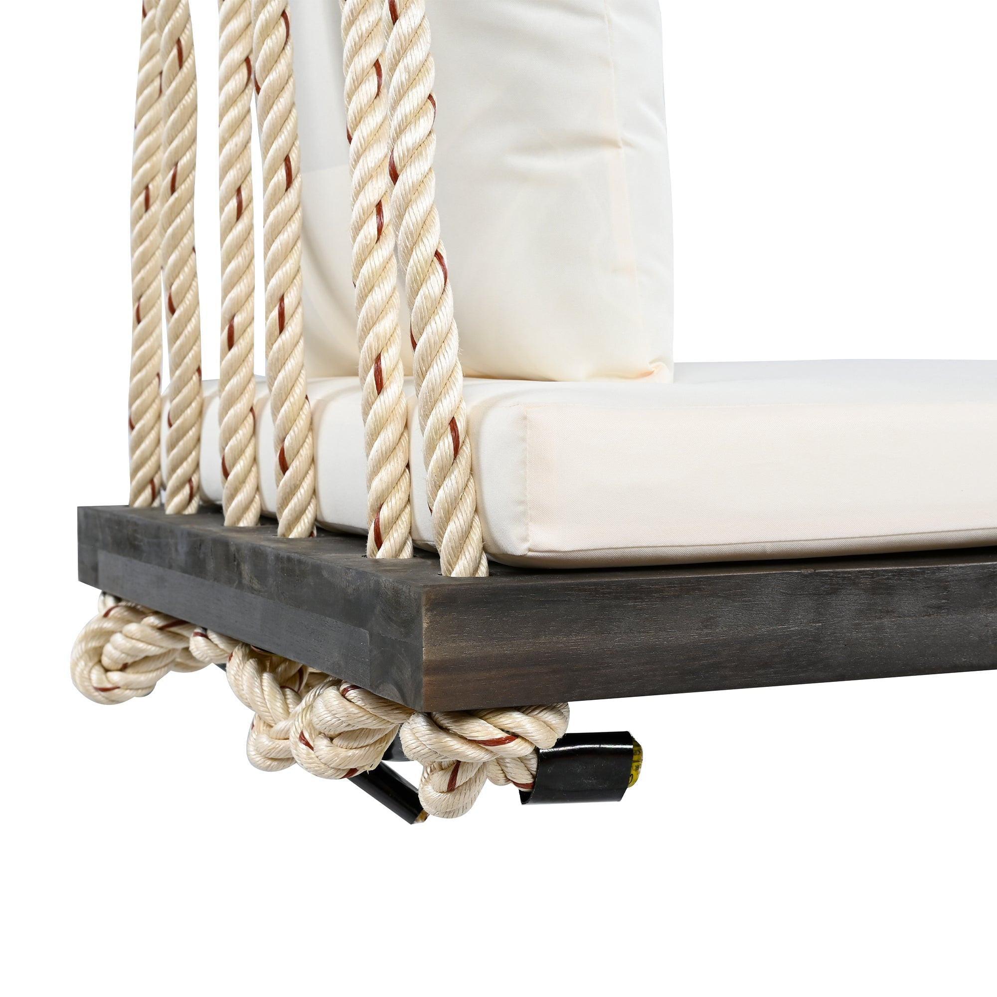 TOPMAX Wooden Swing Chair for Garden and Patio.