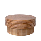 Round Wooden Coffee Table with Hidden Storage – 30.3' Modern Rustic Centerpiece for Living Room,  Natural Finish, Lift-Top Lid,.