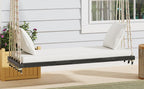 TOPMAX Wooden Swing Chair for Garden and Patio.