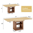 Expandable Dining Table with Storage - 59 to 71 inches.