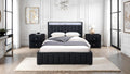 Luxury Queen Size Bed And 2 Nightstands Furniture Set.