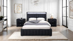 Luxury Queen Size Bed And 2 Nightstands Furniture Set.