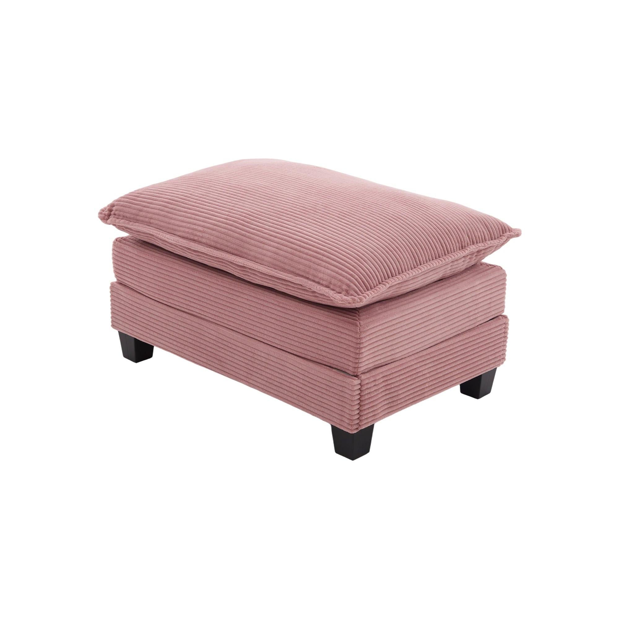 Oversized Modular Sectional Sofa with Movable Ottoman.