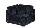 Modular Sectional Sofa Set with USB - Contemporary Black Design.