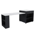 Expandable Kitchen Island with Power Outlet & Storage.