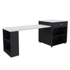 Expandable Kitchen Island with Power Outlet & Storage.