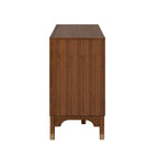 1pc Contemporary Walnut Server for Dining Room Storage.