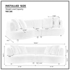 Curved Mid Century Modern Sofa for Comfortable Living.