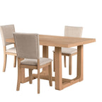 Transitional 5pc Dining Set with Natural Finish.