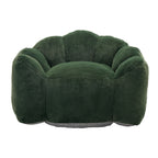 Green Faux Fur Adult Bean Bag Sofa with Pull Ring