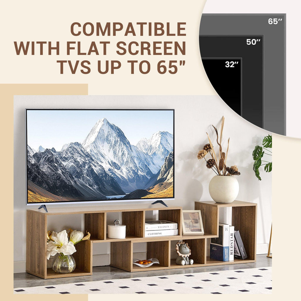 2 Pieces Cube TV Stand for Versatile Living Room Setup.