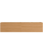 Modern TV Stand with Rattan Doors for 80in TVs.