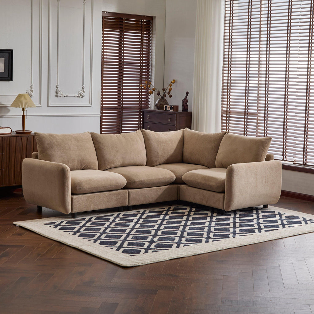 L Shaped Modular Sectional Sofa - Nomad 4-Piece Couch.