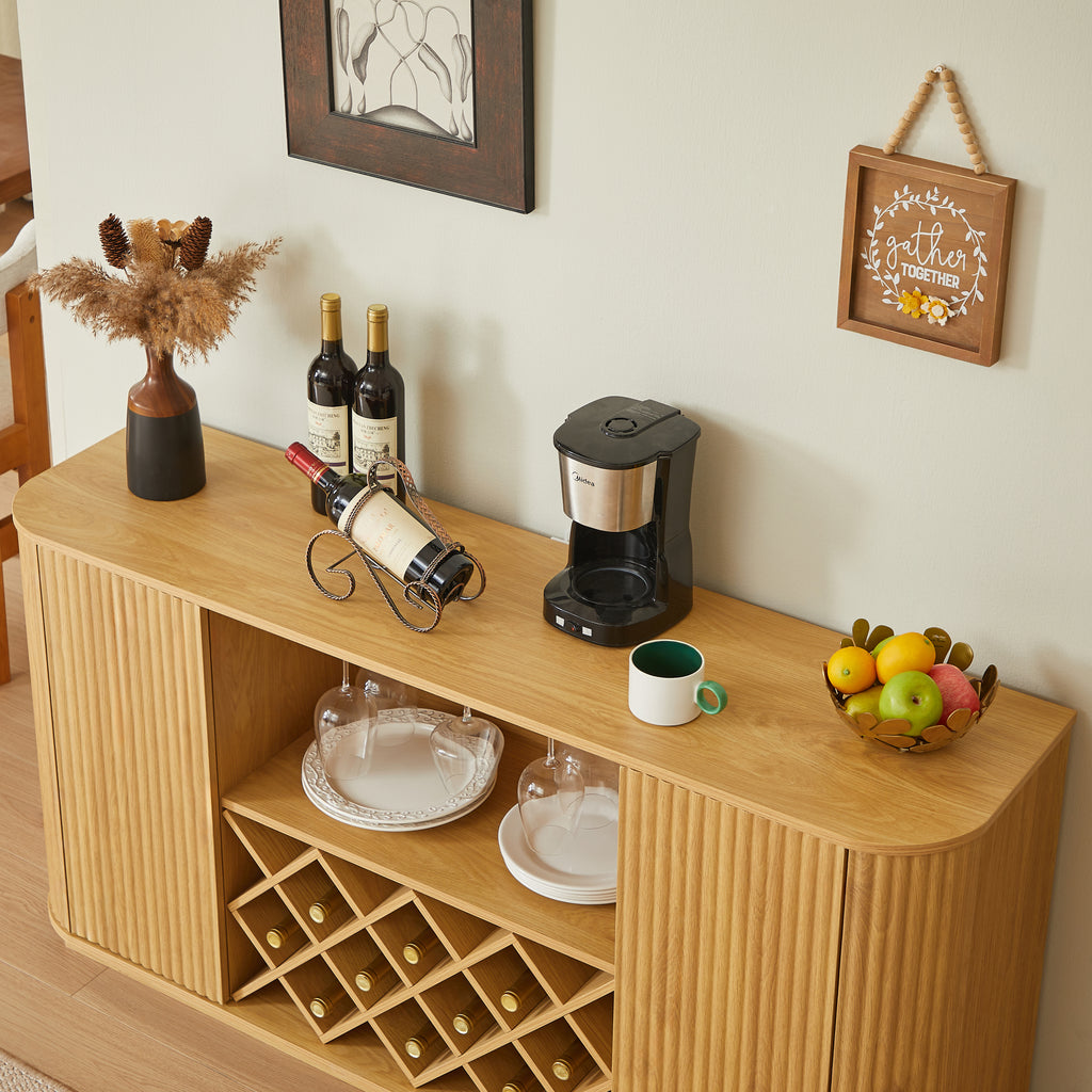 Modern Sideboard with Wine Storage and Glassware Holder