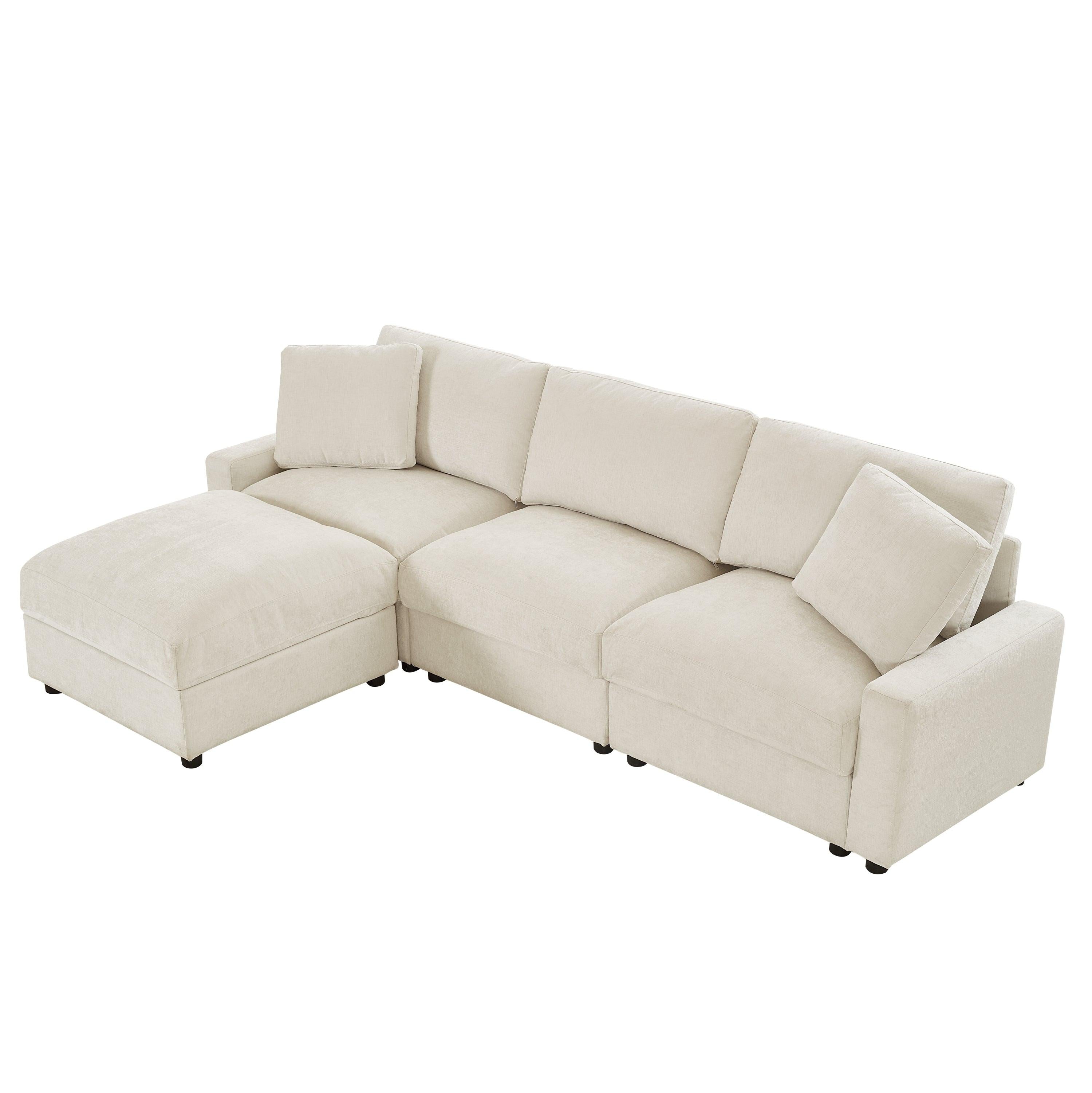 Modular Sectional Sofa with Storage for Living Room.