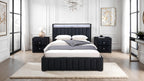 Luxury Queen Size Bed And 2 Nightstands Furniture Set.