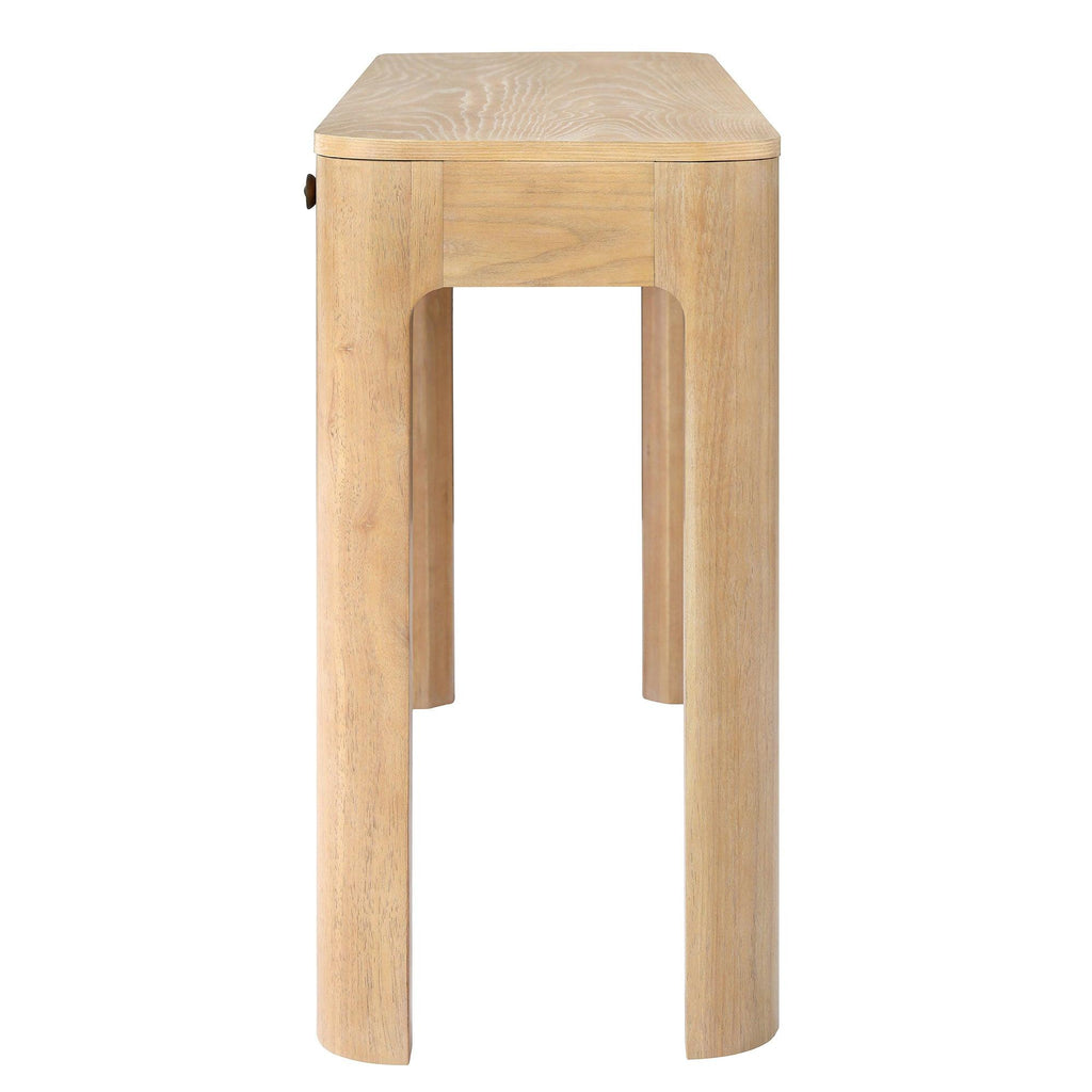 TREXM Rustic Console Table with Drawers for Entryway & Living Room.